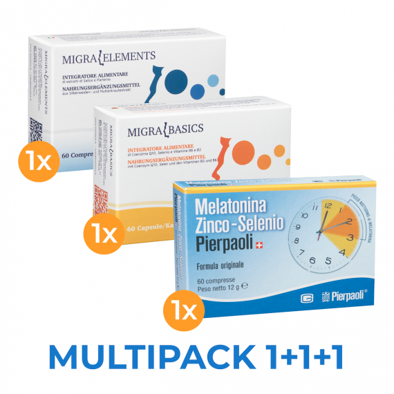 MigraElements, MigraBasics, Melatonin Pierpaoli,  - Echte und natürliche Produkte.